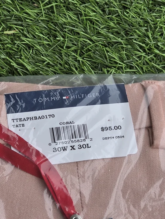 Tommy Hilfiger THFLEX Men's Dress Pants 30x30 Stretch Coral NWT $95 MRSP Career - Picture 5 of 6